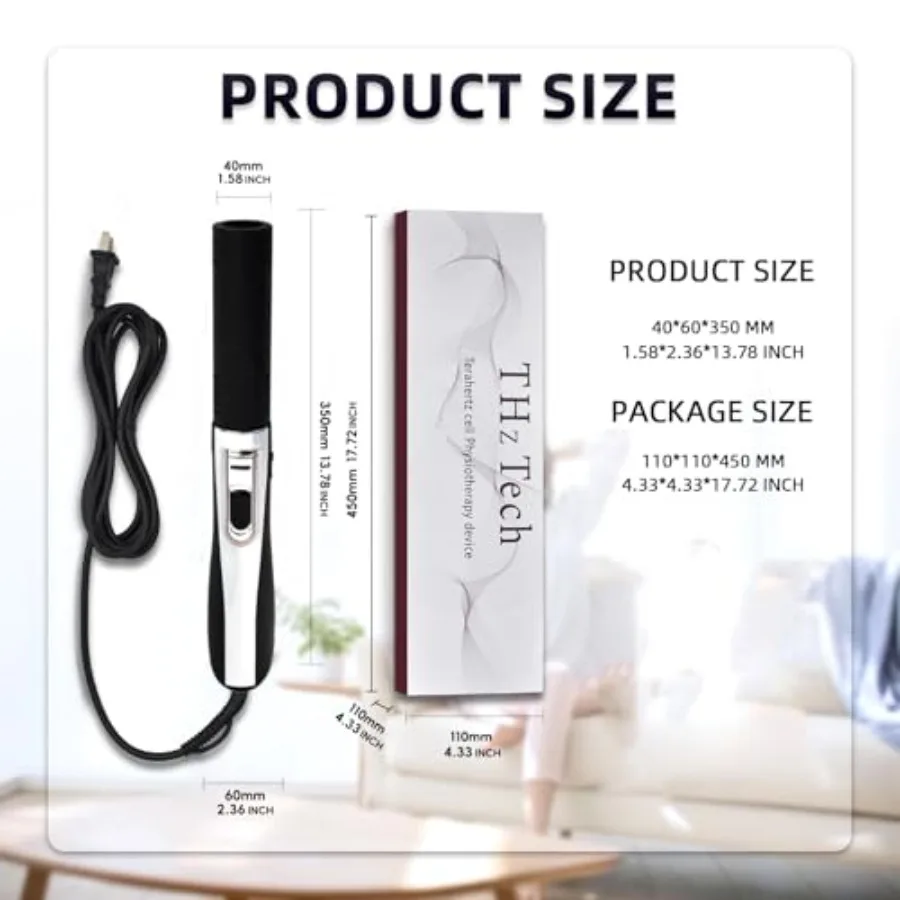 جهاز علاج عصا تيراهيرتز THZ 8.0 مع ألواح تدليك تسخين كهربائية للعلاج الطبيعي تعزيز مياه الجسم لنا