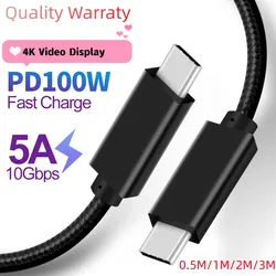 3M USB C Cable 10FT USB 3.2 Gen2 Type C Cord PD 100W 5A Audio Video 4K Thunderbolt 4 USB C Cable for iPhone 15 Macbook Samsung