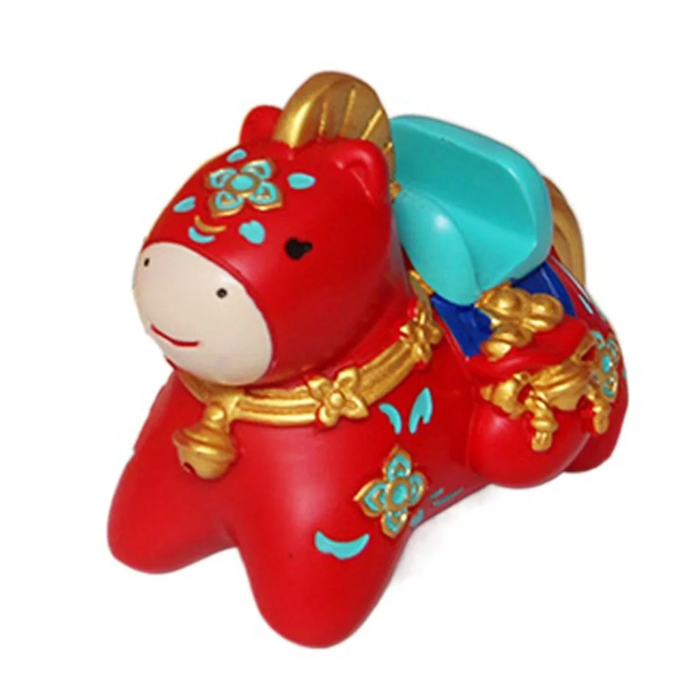 

Mascot Zodiac Horse Phone Stand Ornament Chinese Style Festival Decorative 2026 Horse Ornaments Holder Animal Statue Lifelike