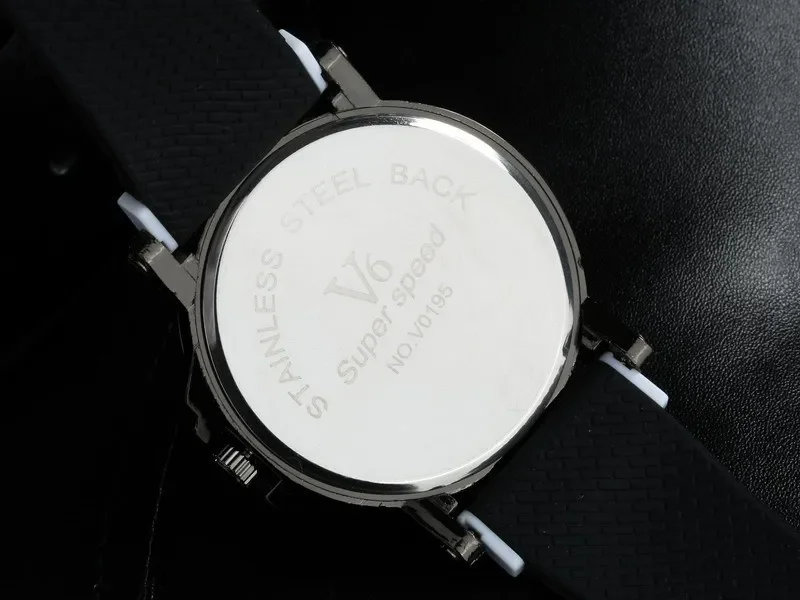 2016 Top Quality V6 Sport Brand Luxury Watch Men Clock Fashion Casual Big Dial Quartz Wrist Watches Boy Relogio Masculino