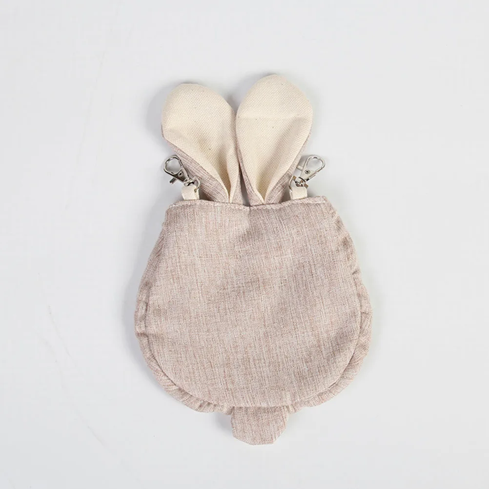 

1Pcs Rabbit Ears Hanging Nest Beige Premium Canvas Hammock Small Pet Cage Bed Detachable Easy Clean Portable Sleeping Nest