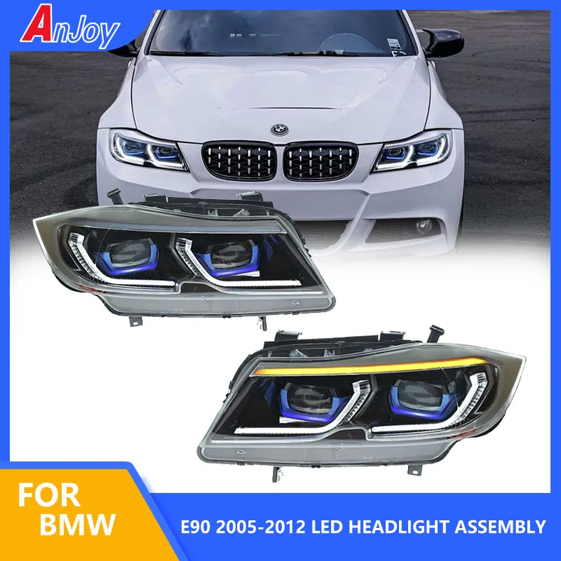 Car Head Lamp Modified For BMW E90 LED Headlight 2005-2012 320i 318i 323i 325i 3-Series Front DRL Turn Signal Auto Accessories