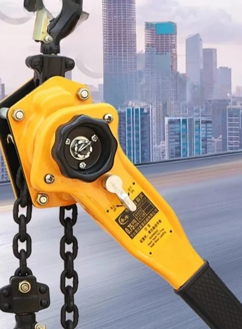 

Перевернутый портативный съемник рычага, 1 тонна, ручная цепная таль, подходящая для аппликации такелажа и натяжения.