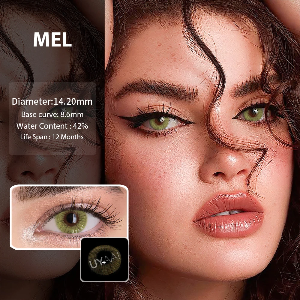 UYAAI Color Contact Lenses for Eyes Nature Colored Lenses Colored Lenses Makeup Color Contact Lens Beauty Makeup 2PCS