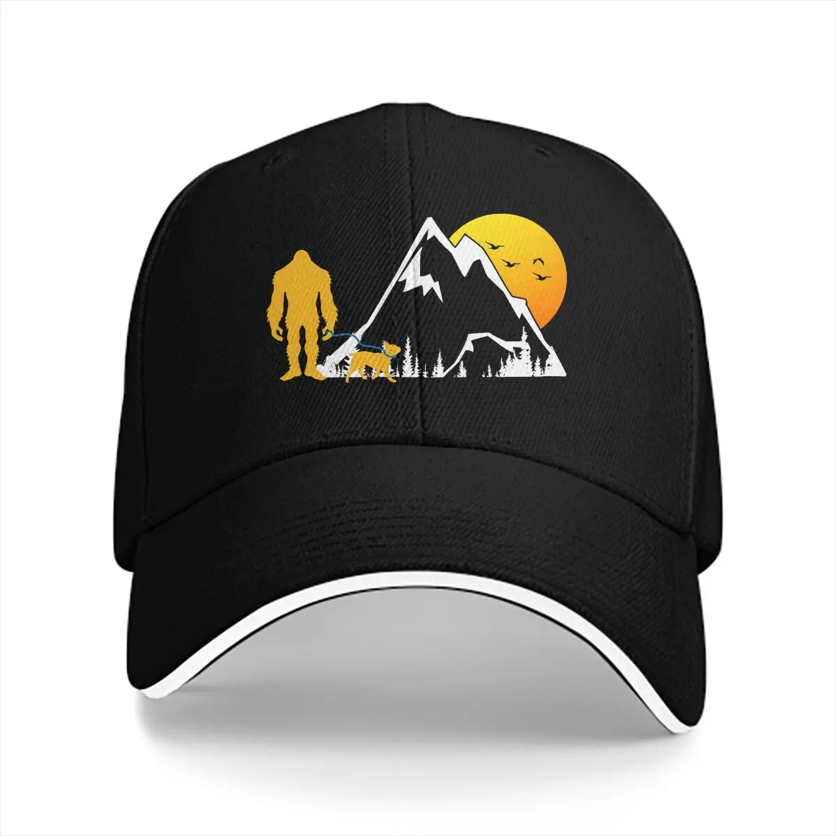 Walking French Bulldog Classic Bigfoot Sasquatch Cycling Cap Sun Visor Hip Hop Caps Cowboy Hat Peaked Hats