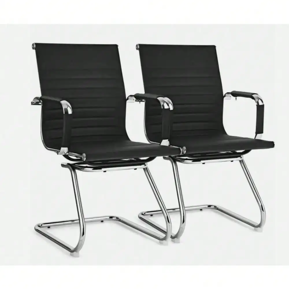 Set of 2 Office Guest Chairs Waiting Room Chairs for Reception Conference Area