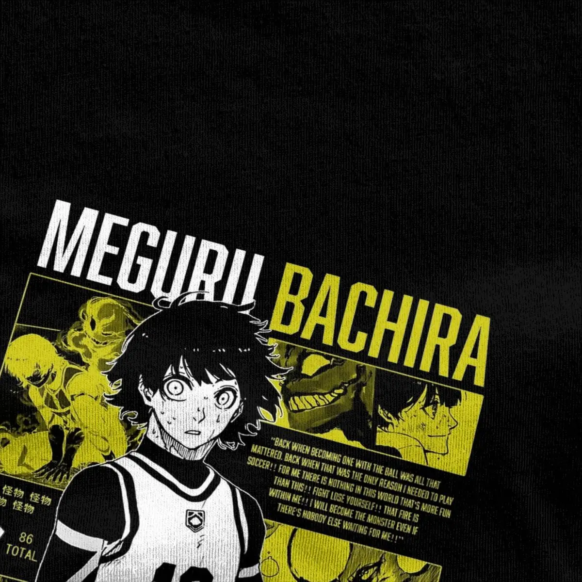 Men BACHIRA MEGURU T Shirts Blue Lock Anime Cotton Tops Beach Vintage Short Sleeve T Shirt Crew Neck Cool Tshirt Large Size