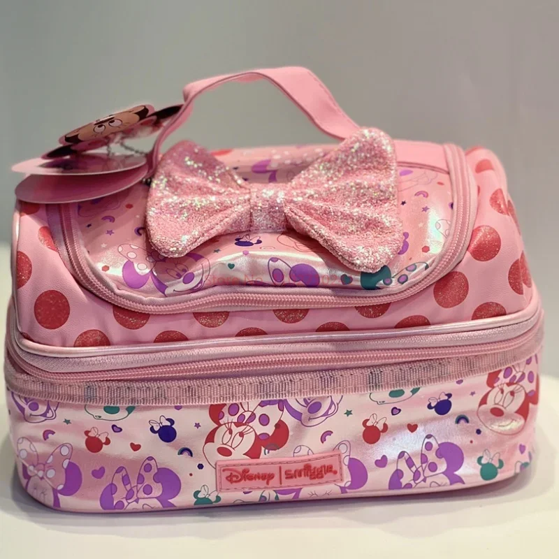 Prawdziwa Australia Disney Smiggle Minnie dzieci torba szkolna portfel torba na Lunch plecak kubek na wodę dziewczynka prezent dla studentów