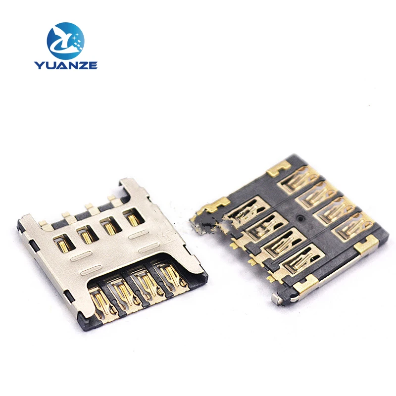 

2PCS 8P 8-pin Micro SIM card slot socket adapter connector Micro-SIM Pull-out Gold plating high quality For Smart Watch