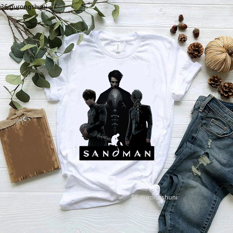 

New Cute Hero The Sandman T-Shirt Women Clothes Funny Female Clothing Short Sleeve T-Shirts 90s Summer Tops Harajuku Streetwear