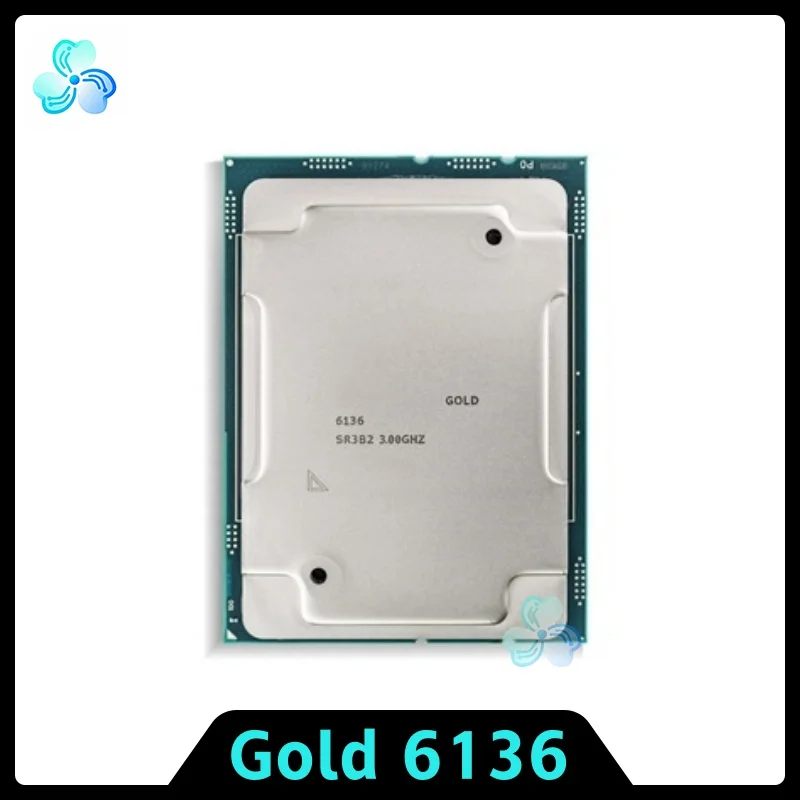Xeon Gold 6136 CPU SR3B2 3.0GHz 25MB 12-Cores 24-Thread 150W LGA3647 CPU Processor for Server Motherboard GOLD6136