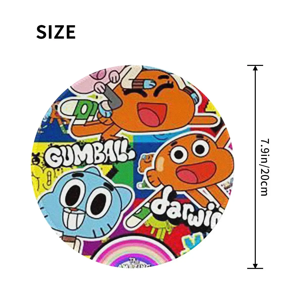 The Amazing World Of Gumball Round Mouse Pad Computer Keyboard Mouse Mat Gaming PC Desk Mat Office Accessories Table Mats