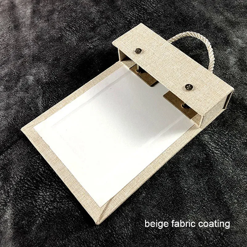 Fabric Samples Book Cover Swatch Stack Pad Card Holder Textile Materials Stackbook Leather Cloth Display Binder Hanger