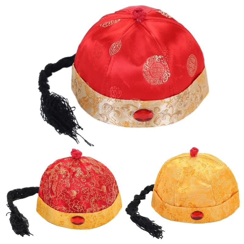 

Ancient Chinese Royal Emperors Hat Role Play Decorative Cosplay Hat for Children