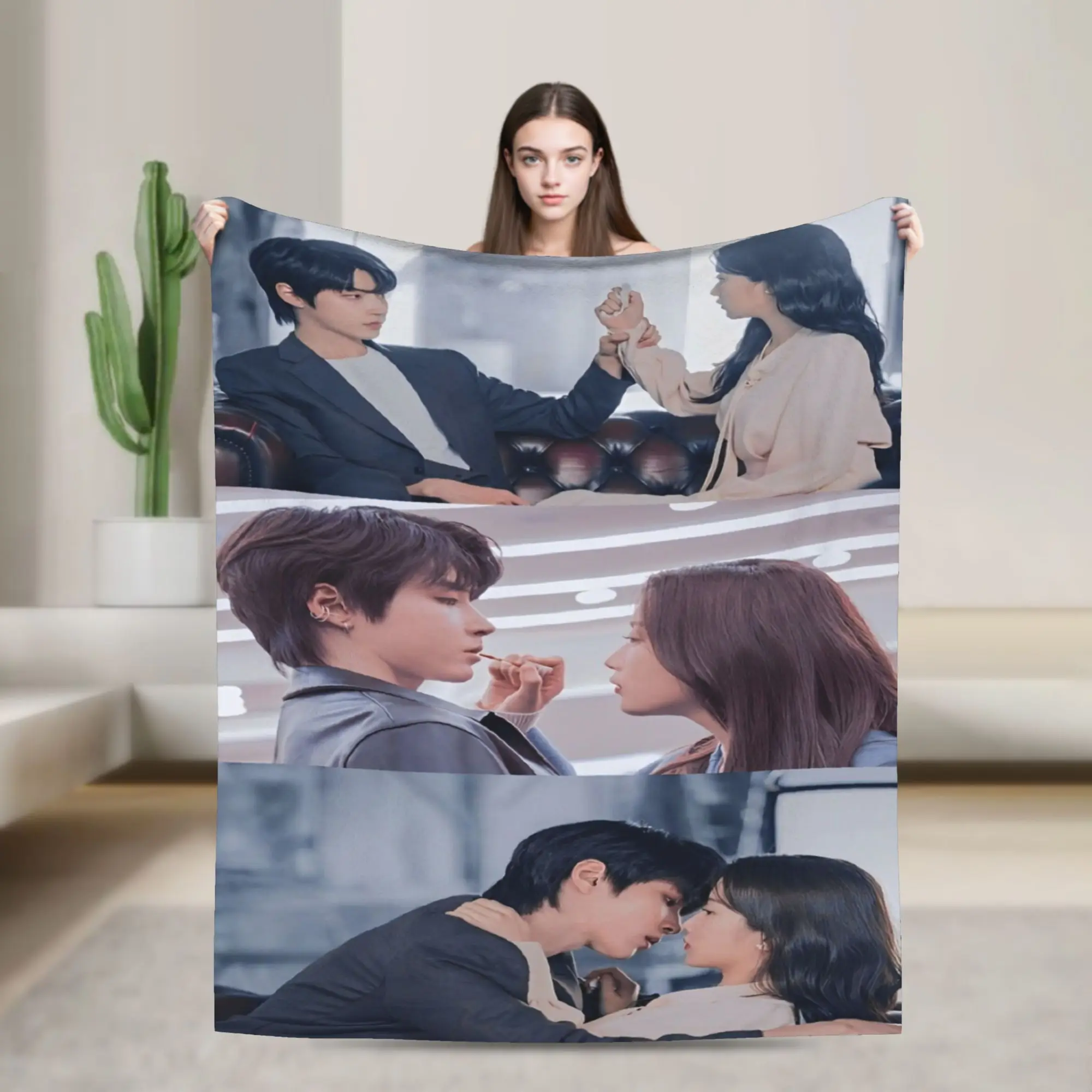 True Beauty Series Hwang in Youp Cha EunWoo Blankets  Plush Throw Blanket Bed Sofa Decoration Ultra-Soft Warm Bedspread