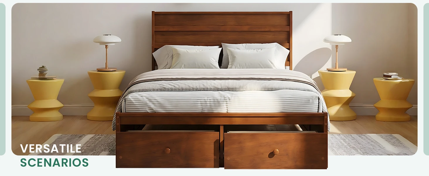 Twin bed with drawers for kids teens adults