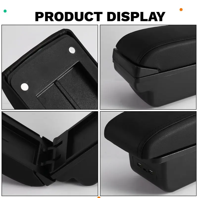 For Opel Corsa D Car Interior Accessories Double Layer Center Console Armrest Box Central Storage 3 USB