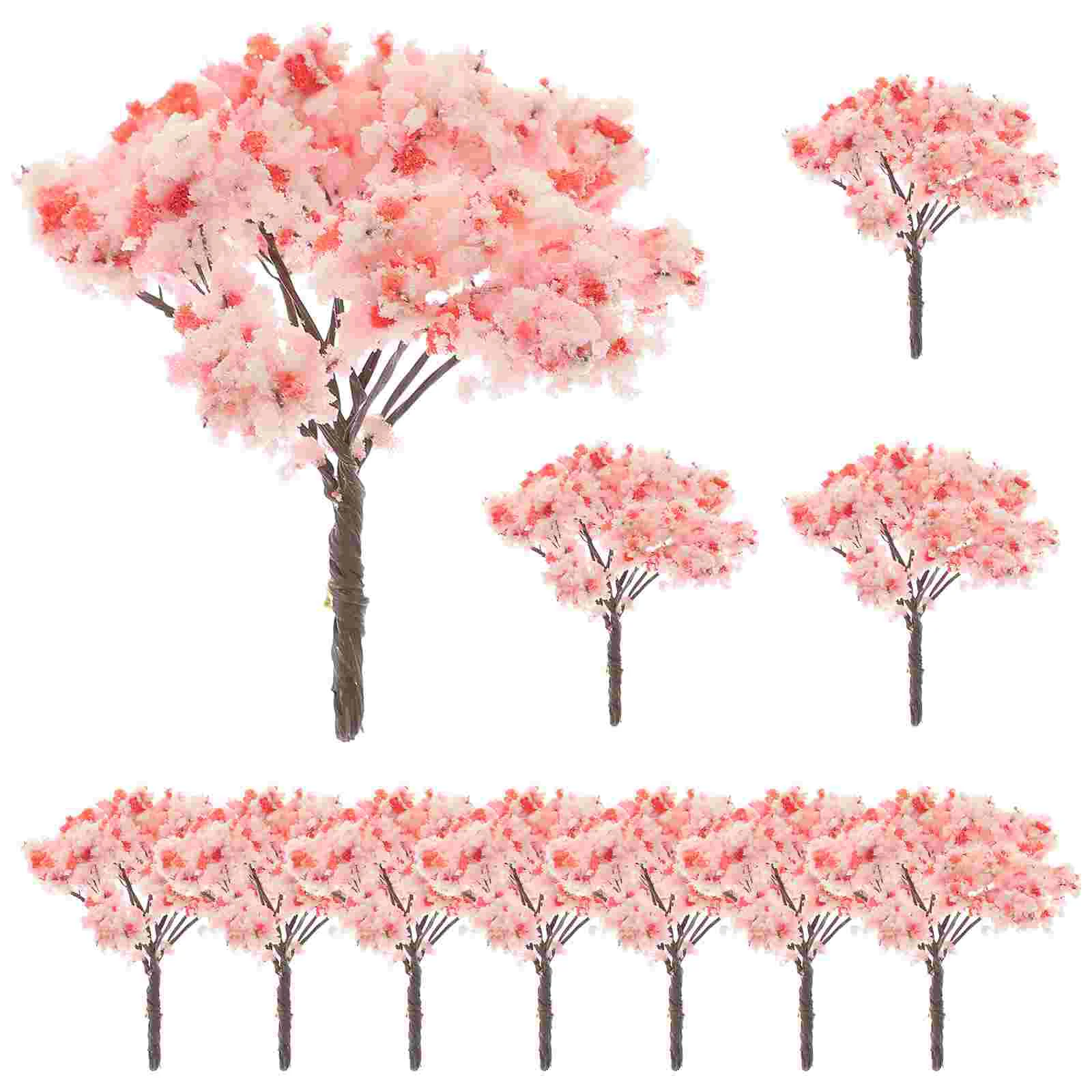 

12 Pcs Scenery Architectural Tree Model Outdoor Ornaments Landscape Flower Sand Table Sponge Man