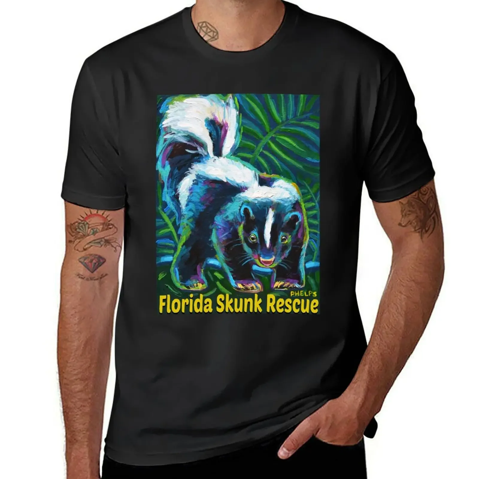 Florida Skunk Rescue T-Shirt summer clothes sublime graphic t shirt vintage oversized mens champion t shirts