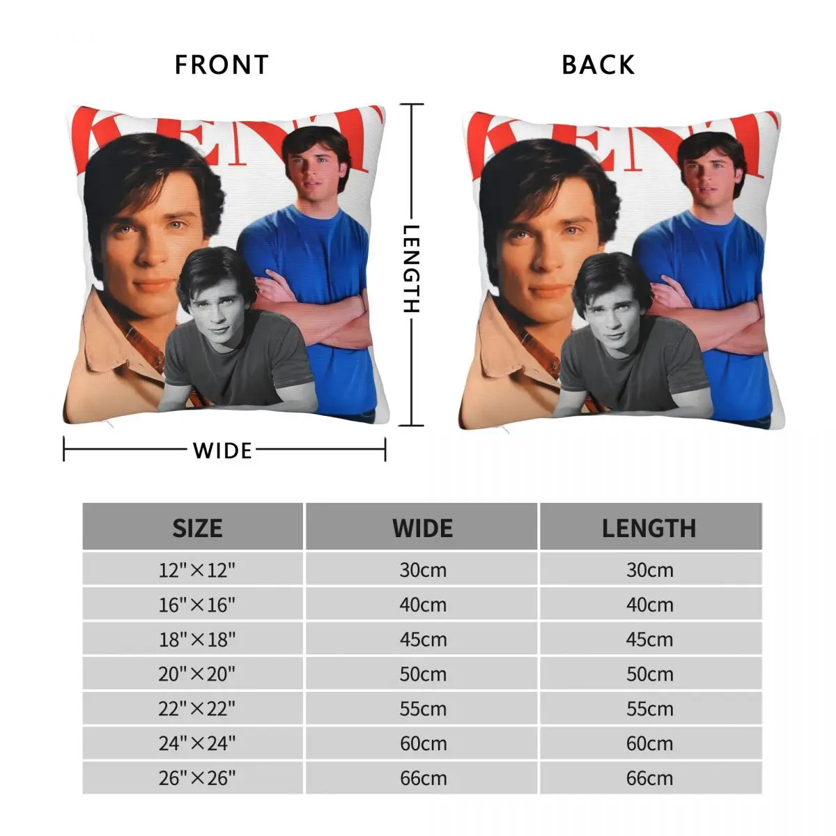 Smallvile Clark Kent David Corenswet Square Pillowcase Polyester Linen Velvet Creative Decor Throw Pillow Sofa Cushion Case 18