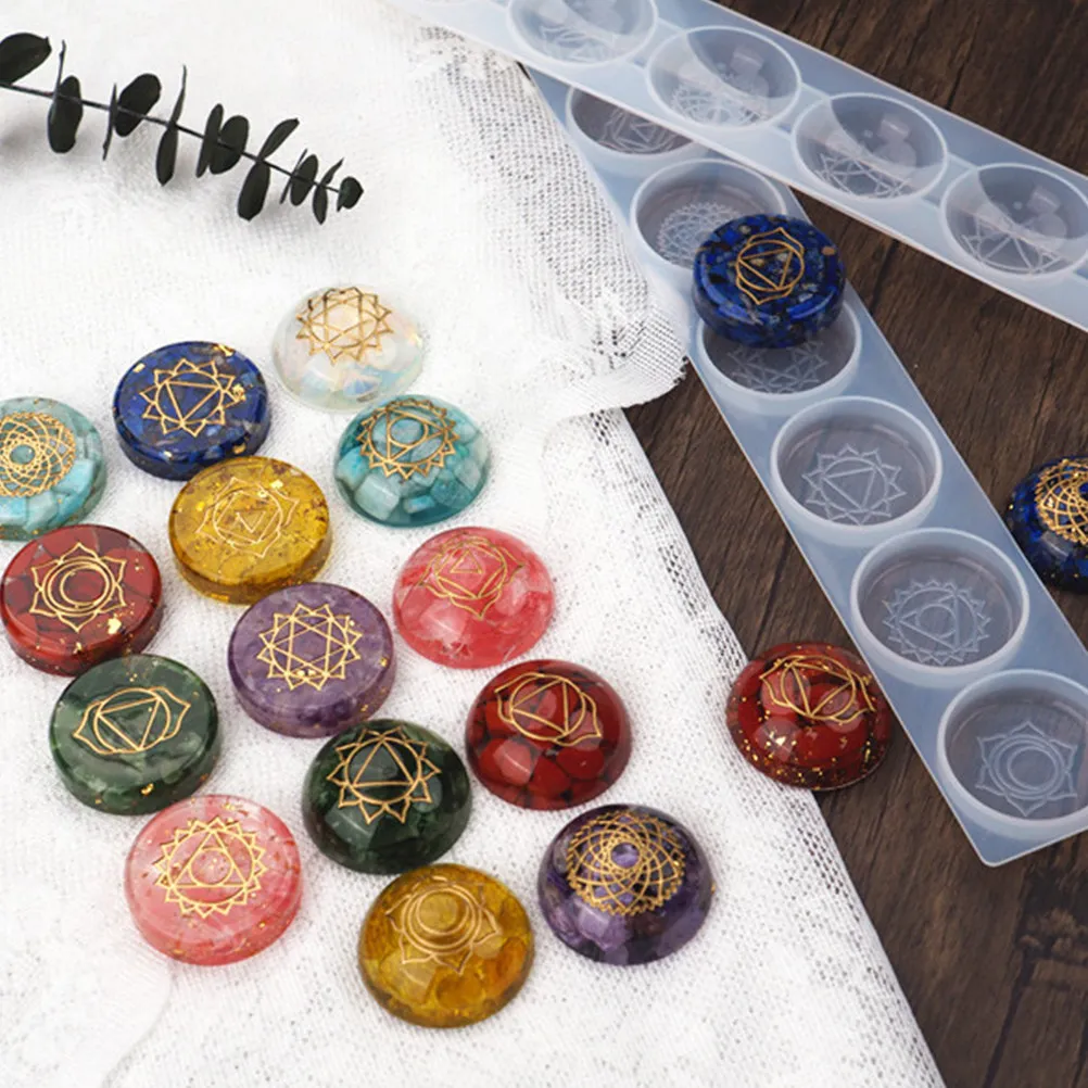 

2 шт. многоразовые силиконовые формы для эпоксидной смолы, для создания украшений и декоративных изделий в виде чакр