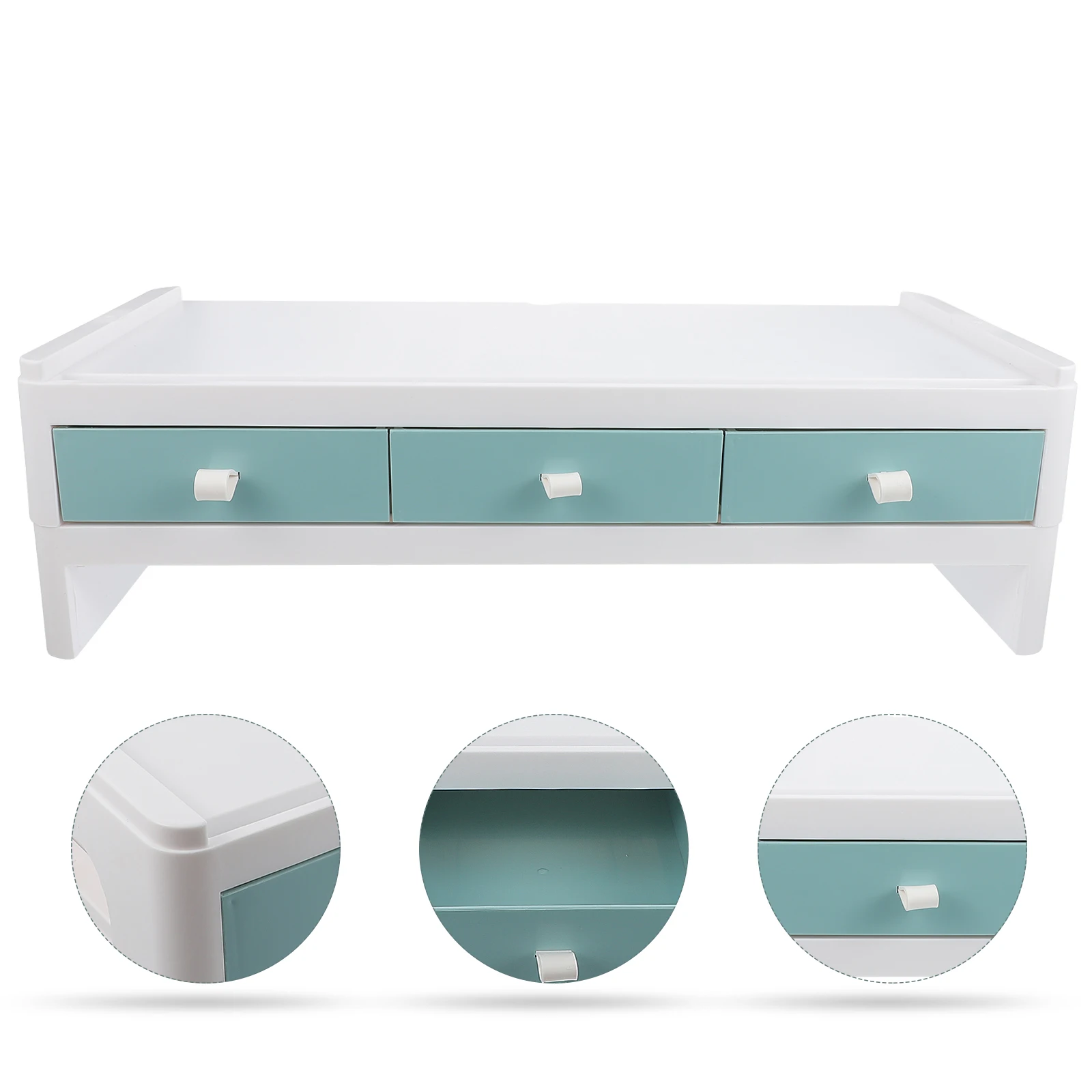 

1pc Monitor Stand Holder Plastic Computer Rack Simple Style Smooth Surface Home Office Use Durable For Pc Screen Comfort