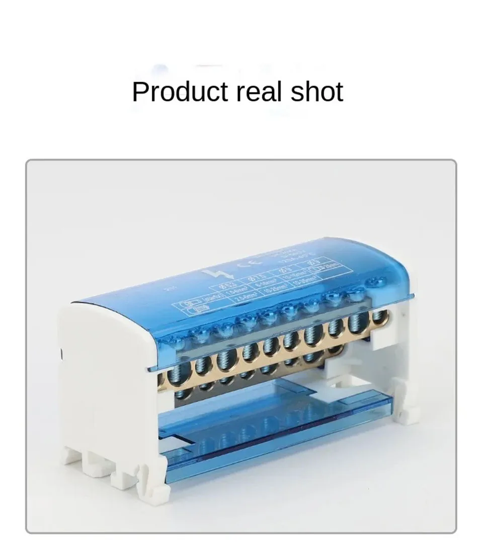 Din Rail Klemmen block nhc01 Serie Strom verteiler kasten Anschluss dose//Modulares Nulllinien-Neutral kupfer – Detail 6