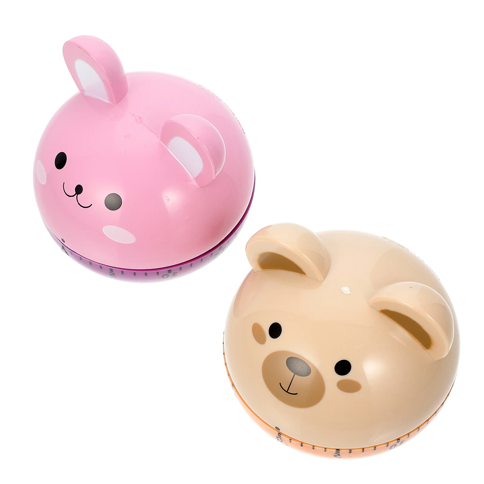 

2 Pcs Mechanical Cooking Timer Cute Cartoon Kitchen Countdown Egg Boiler Abs Kids Lovely Timer Kitchen Bar Accessories