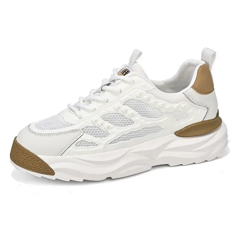 

New Versatile Men's Shoes Thick Sole Elevated Men's Sneakers Mesh Breathable Casual Man's Sports Shoes Fashion Sneakers for Man