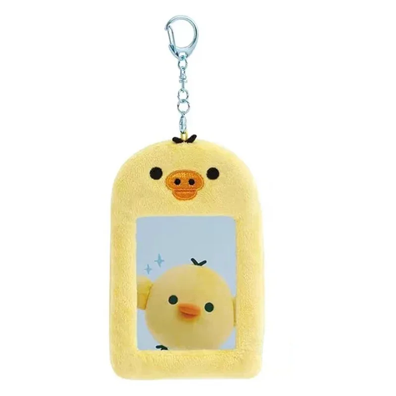 

Плюшевый брелок-держатель для ID-карты Rilakkuma Kiiroitori Chick с фото, аниме, кавайный, милый, для демонстрации фото айдола