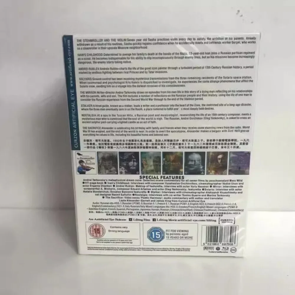 Andrei Tarkovsky Works Collection BD Blu-ray 8-Disc HD 1080P Complete Boxed Edition Audio: English YIHUI