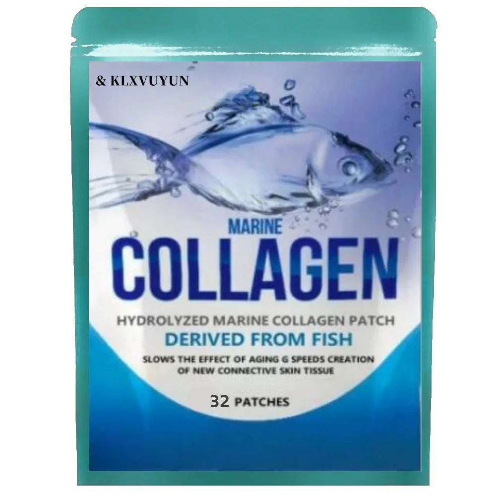 Hydrolyzed Fish COLLAGEN MARINE Tablets Skin Anti Ageing Tissue Joints 32 Patches, Transdermal patches made in the USA