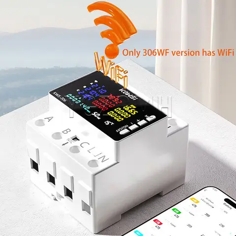 KWS-303 Tuya WiFi Energimätare 8 i 1 Multifunktionell AC Spänning Amperemeter APP-kontroll AC85-290V/40a Spänningsmätare 8 best sales voltmeter wifi - №7