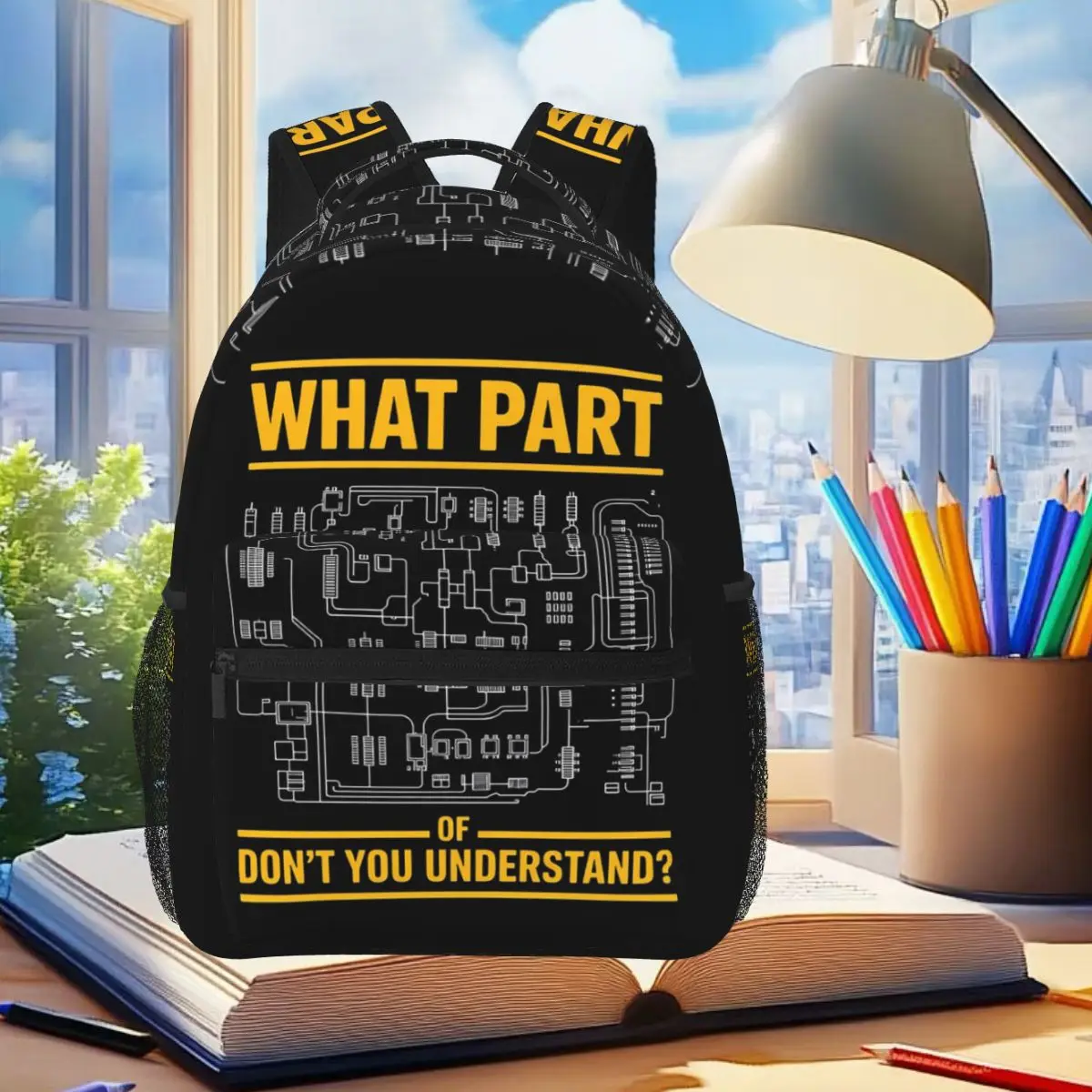 

What Part Of Don't You Understand Electrical Engineer Circuit Backpack Student Boys Girls BookBag School Bag Shoulder Bags