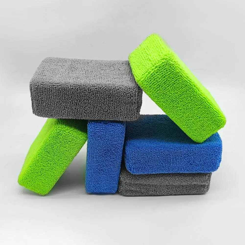 Washable Reusable Detailing Accessory Microfiber Car Wash Sponge High Density Pad Reusable Soft Scrubber for Automotive