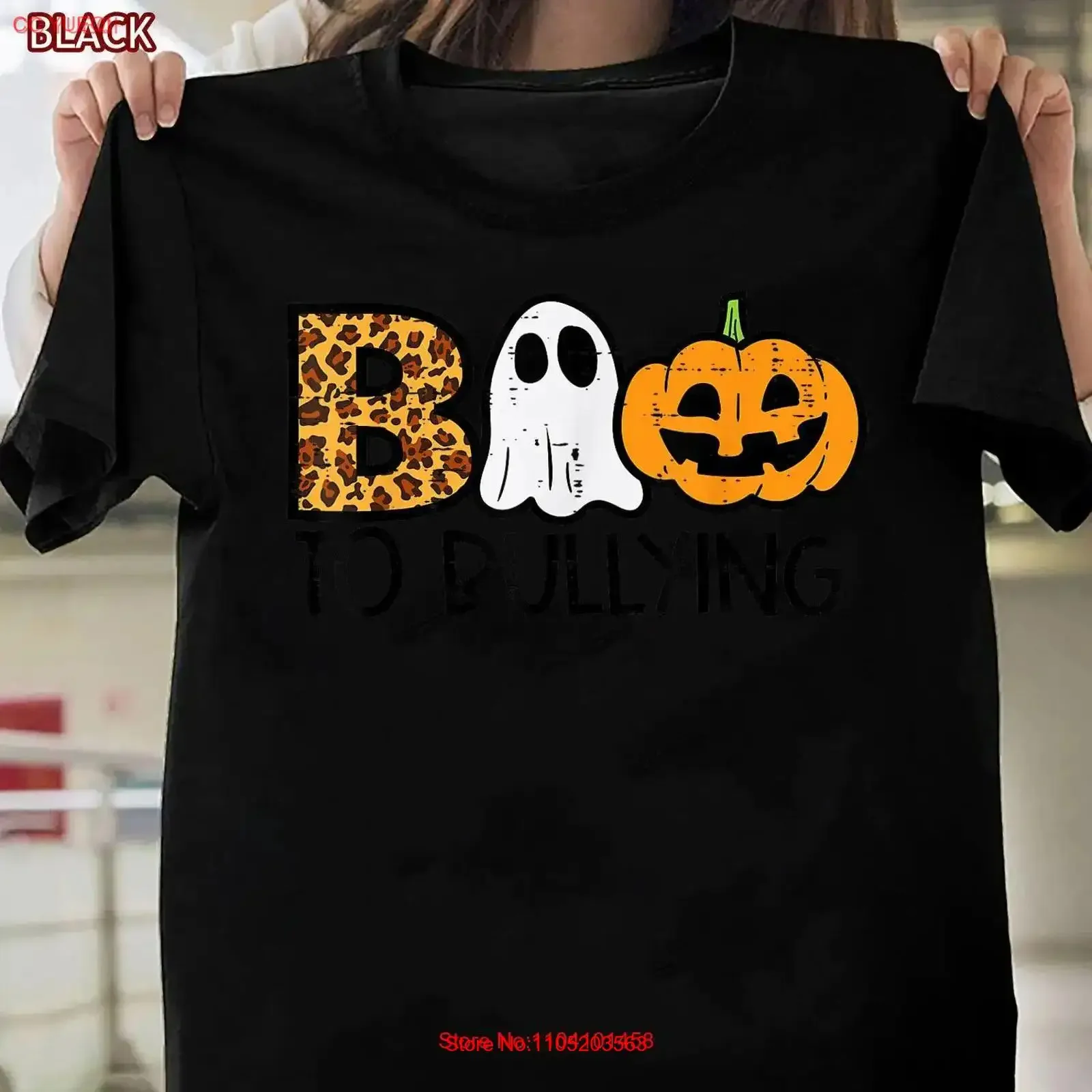 Boo To Bullying Ghost Pumpkin Orange T Shirt Unity Day Anti vintage Haut délavé pour un usage quotidien vêtements de créateur de mode homme