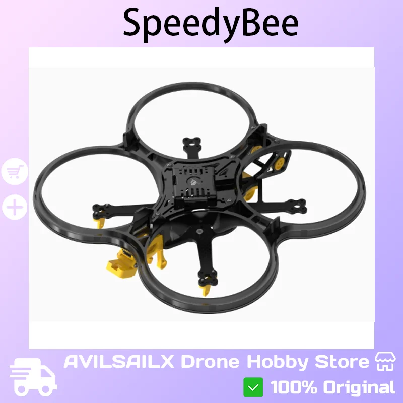 

SpeedyBee Bee35 / Bee35 Pro Комплект 3,5-дюймовой рамы — колесная база 153 мм, встроенный светодиод для FPV дронов для фристайла