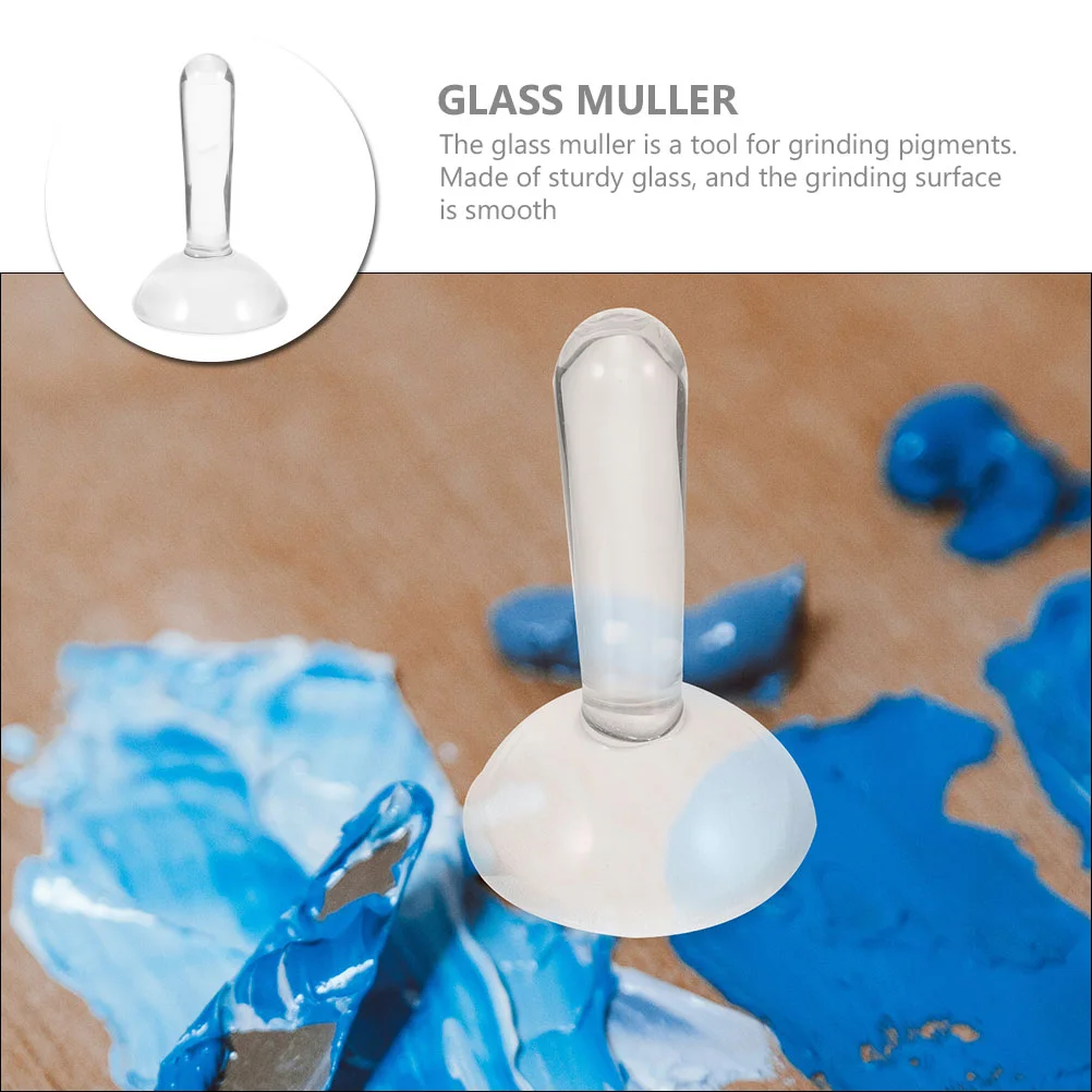 Painting Tool Practical Grinding Multifunctional Muller Pestle Office Pigment Glass Rod