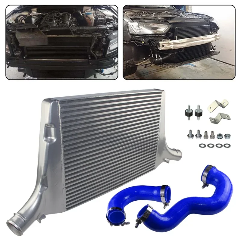 Black/Blue/Red Intercooler Performance Tuning Kit Competition Bar&Plate Fit For Audi A4 B8 A5 B8 2.0/2.7/3.0 TDI 2008-2013