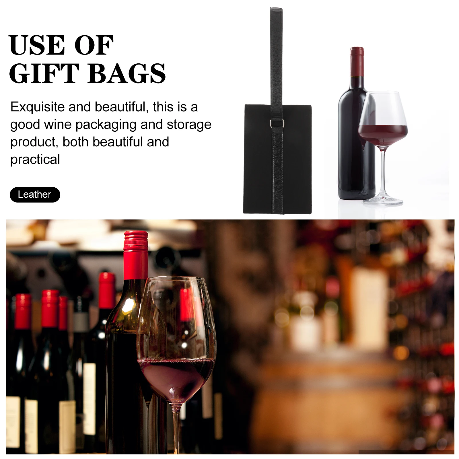 

s Black Tote for Gift Tote Christmas Bottle Carrier Party Gifts Portable Storage Grocery Felt Gift Bag Bag
