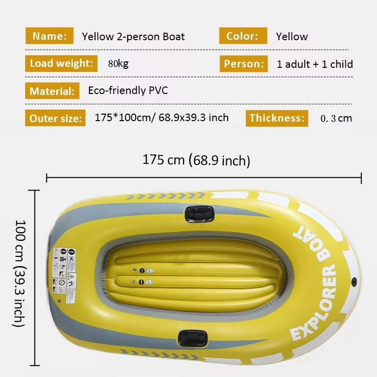 Cama inflable de Kayak doble con bomba de mano de remo, PVC, juego acuático, remo, pesca, deriva, surf, Kayak inflable, barco, canoa