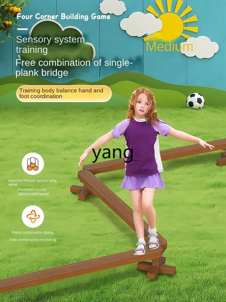 CX Balance Beam Children's Kindergarten Physical Test Sensory Training Equipment Outdoor Single-Plank Bridge Seesaw