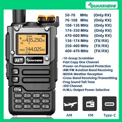 Quansheng UV-k5(8)Walkie Talkie 5W Air Band Radio Charge UHF VHF DTMF FM Scrambler NOAA Wireless Frequency Two Way CB Radio