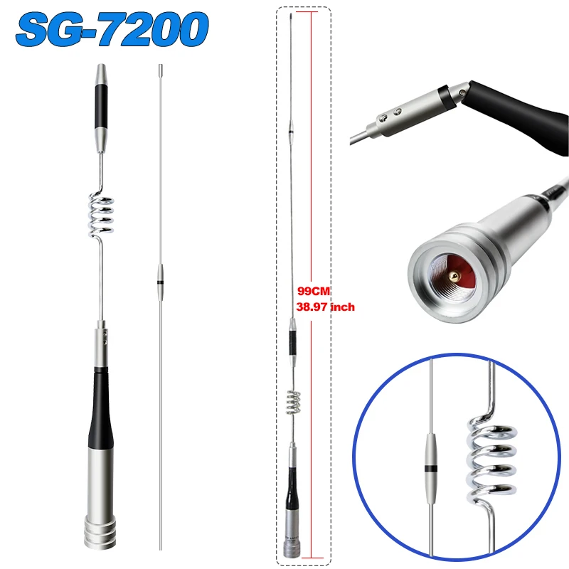 sg-7200-車載無線アンテナ-144-435mhz-高利得ステンレス鋼アンテナ-qyt-kt-8900-kt-8900r-baofeng-tyt-車載無線機用