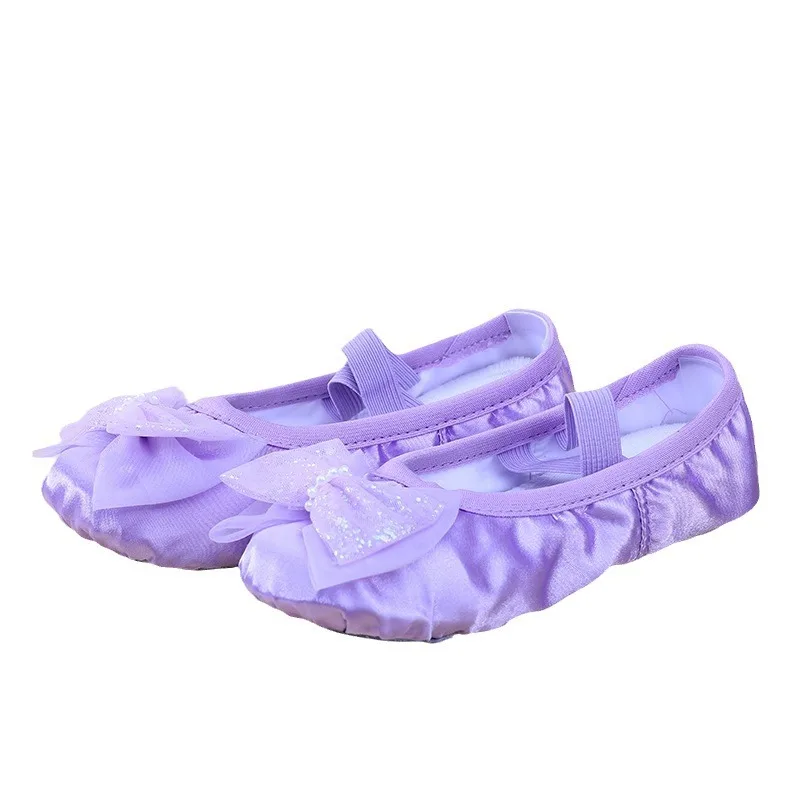 kids ballet shoes girl bow Women\'s dance shoes ballroom dancing shoes ladies Princess korean shoes woman ballerina shoes