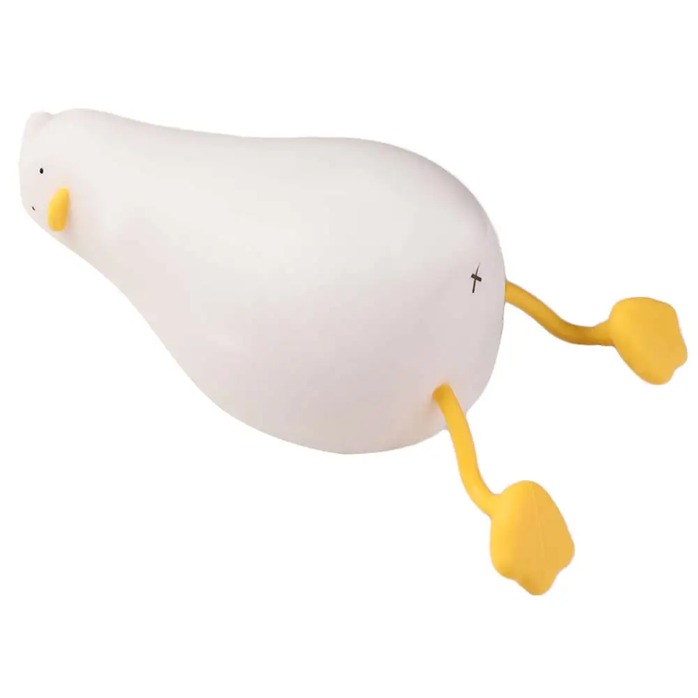 

Rechargeable Lying Flat Duck Night Light Tap Control Eye Protection Sleep Atmosphere Light Silicone 3 Level Dimmable