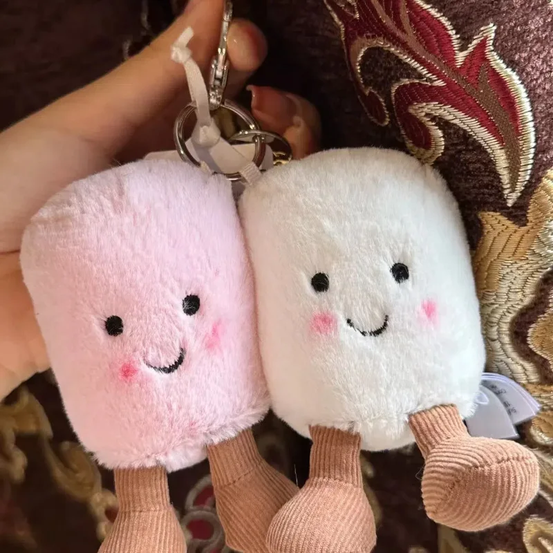 

JC Plush Cotton Candy Two Tone Cute Soft Two Tone Keychain Bag Pendant Plush Accessories Doll Car Pendant Holiday Gift