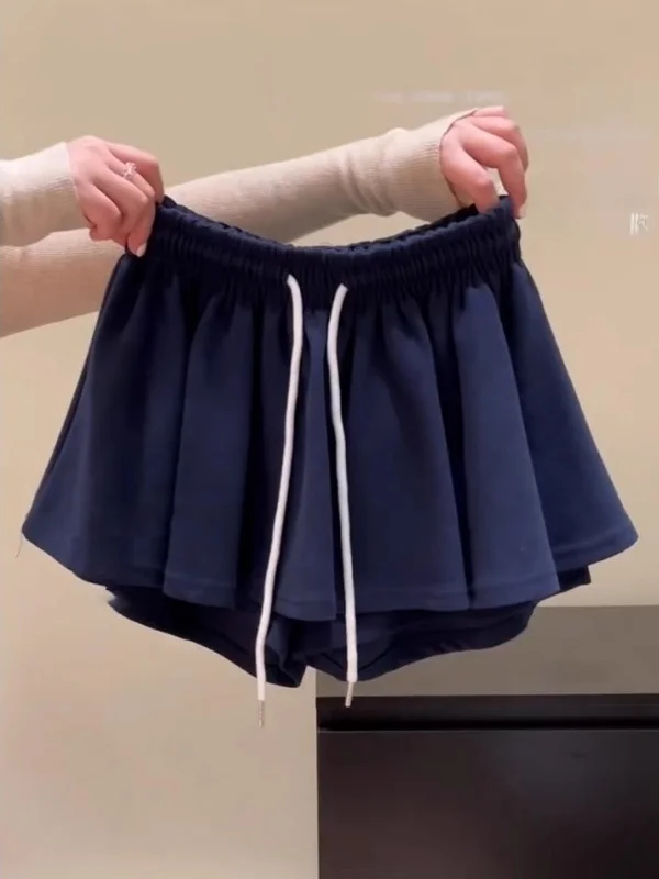 Falda pantalón de ballet estilo A para mujer, verano 2025, adelgazante, cintura alta, estilo coreano, para ir al trabajo