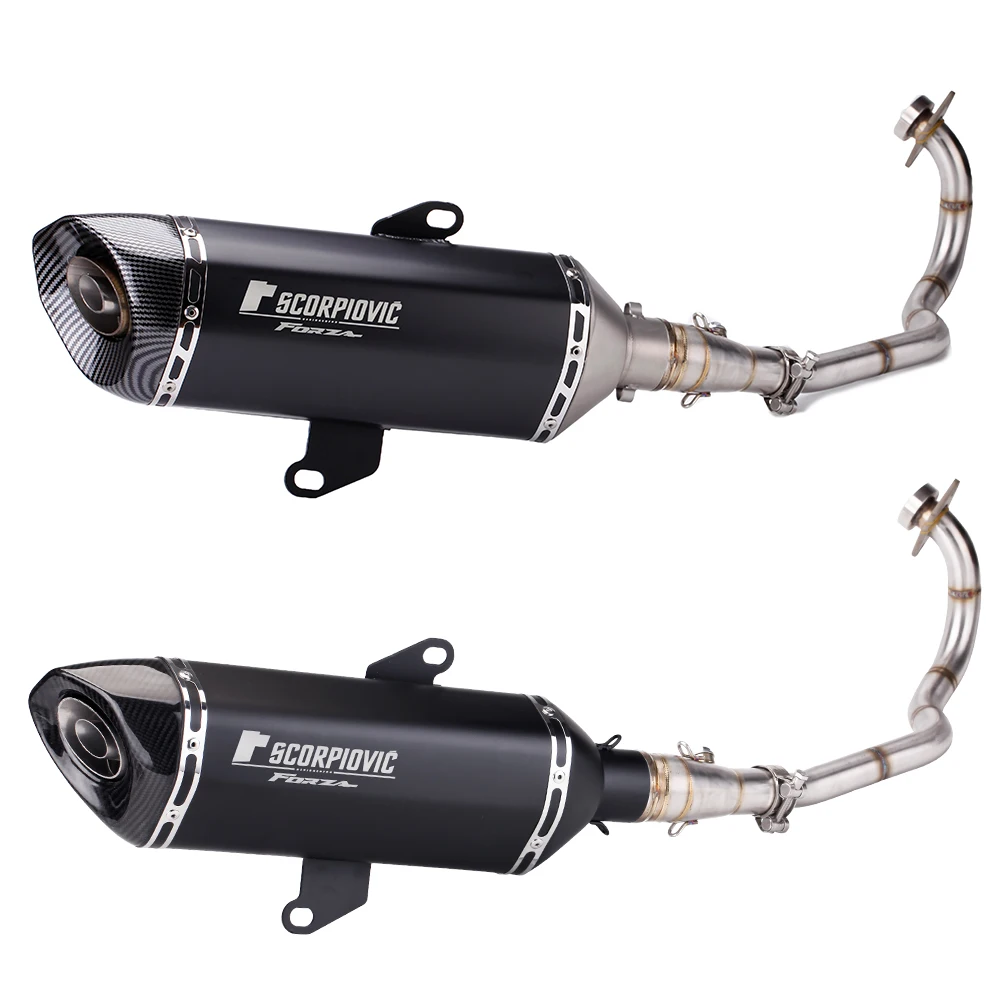 نظام عادم الدراجة النارية لـ Forza300 Forza 300 كاتم صوت عادم الدراجة النارية اتصال معدل أنبوب ربط الأوسط 51 مللي متر