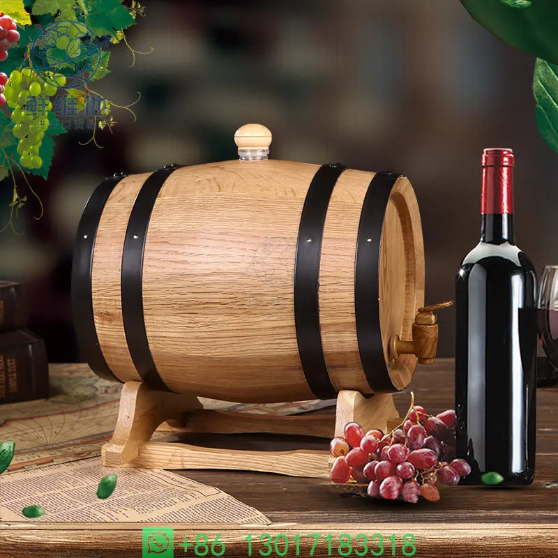 

Solid Oak Empty Wine Barrel Liner Free for Home Brewing and Wine Whiskey Fermentation Storage